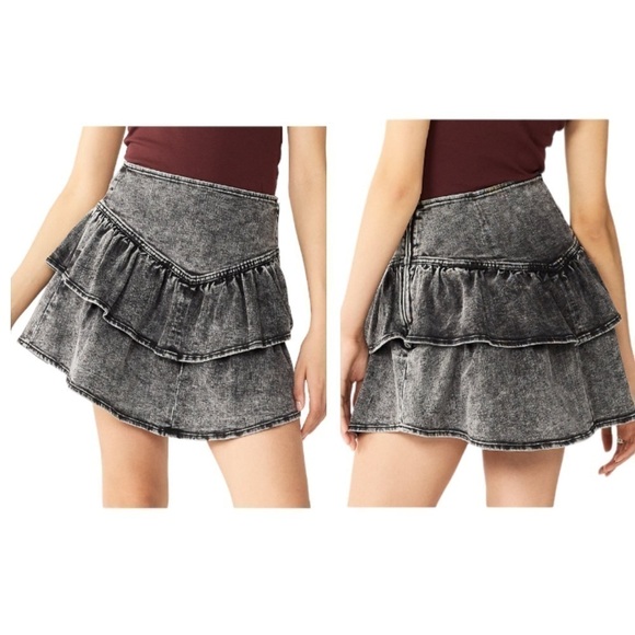 SO Ruffled Denim Mini Skirt | SIZE 9/29 - Picture 1 of 8